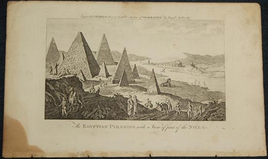 Bankess New System of Geography Ethnographical studies of figures from the South Sea Islands and one of Egypt, overall 15.5 x 9.5in.,